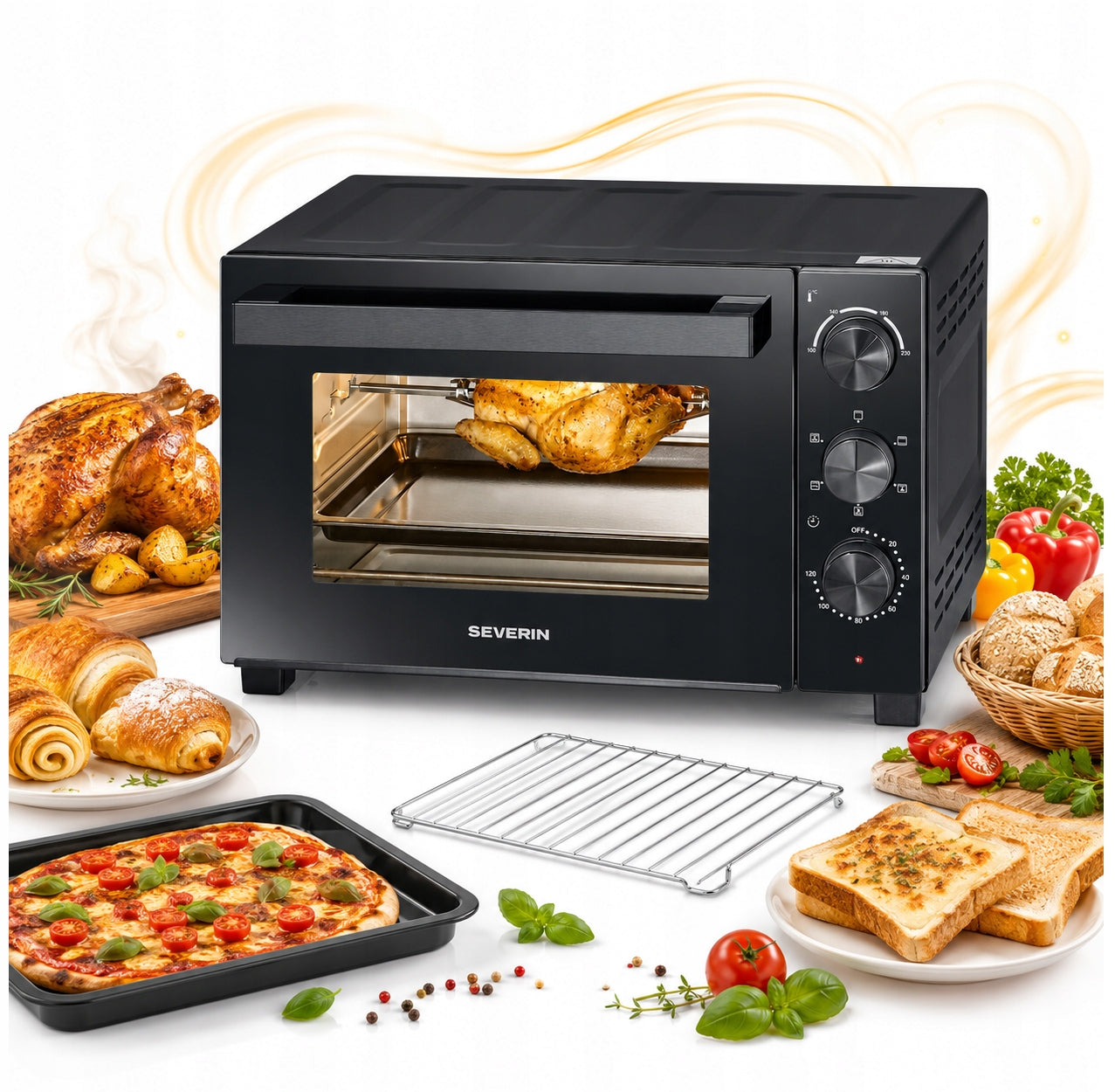 SEVERIN Bake&Toast TO 2079 1600W electric oven thermocouple
