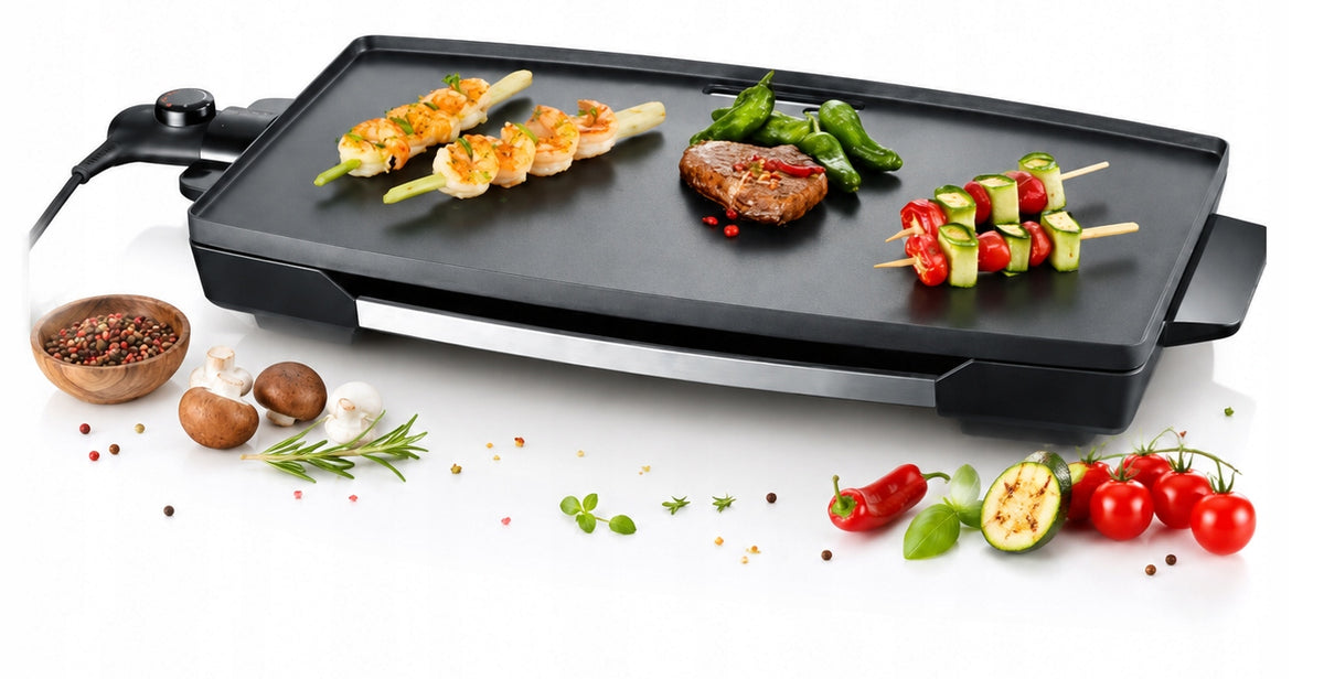 SEVERIN KG 2397 electric grill Teppanyaki 2200W black large plate