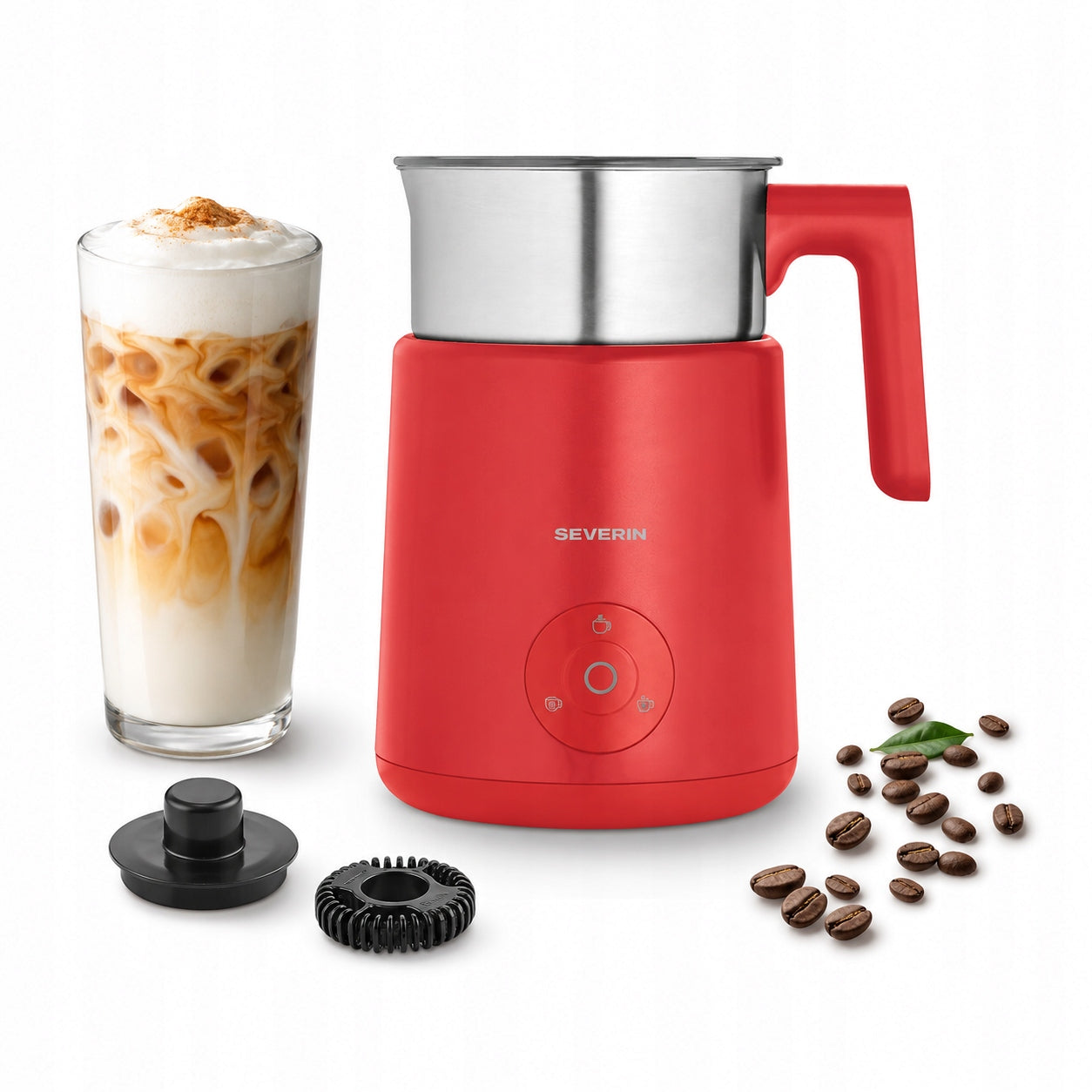 SEVERIN SM 3595 Induction Milk frother 400 ml 500W Spuma Lite RED