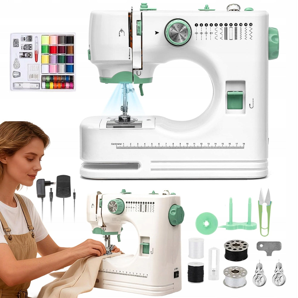 SEWING MACHINE 9 LEVELS OF THREAD TENSION 12 PATTERNS 2 SPEEDS FOR HOME