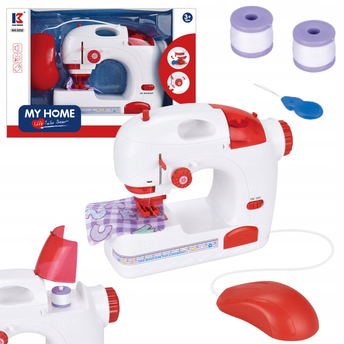 SEWING MACHINE FOR CHILDREN WITH ACCESSORIES SOUND EFFECTS LIGHT THREADS