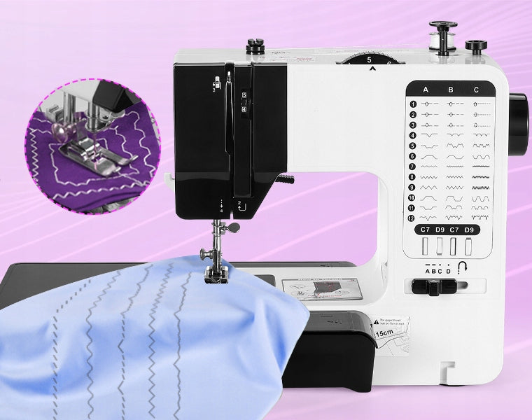 SEWING MACHINE HOME MECHANICAL SOLID 38 PROGRAMS 738-38 + FREEBIES Sewing features embroidery hemming hole edging quilting pleating hem sewing applique sewing repairing backstitching decorative sewing sewing of elastic fabrics rubber sewing sewing zips edge finishing stitching