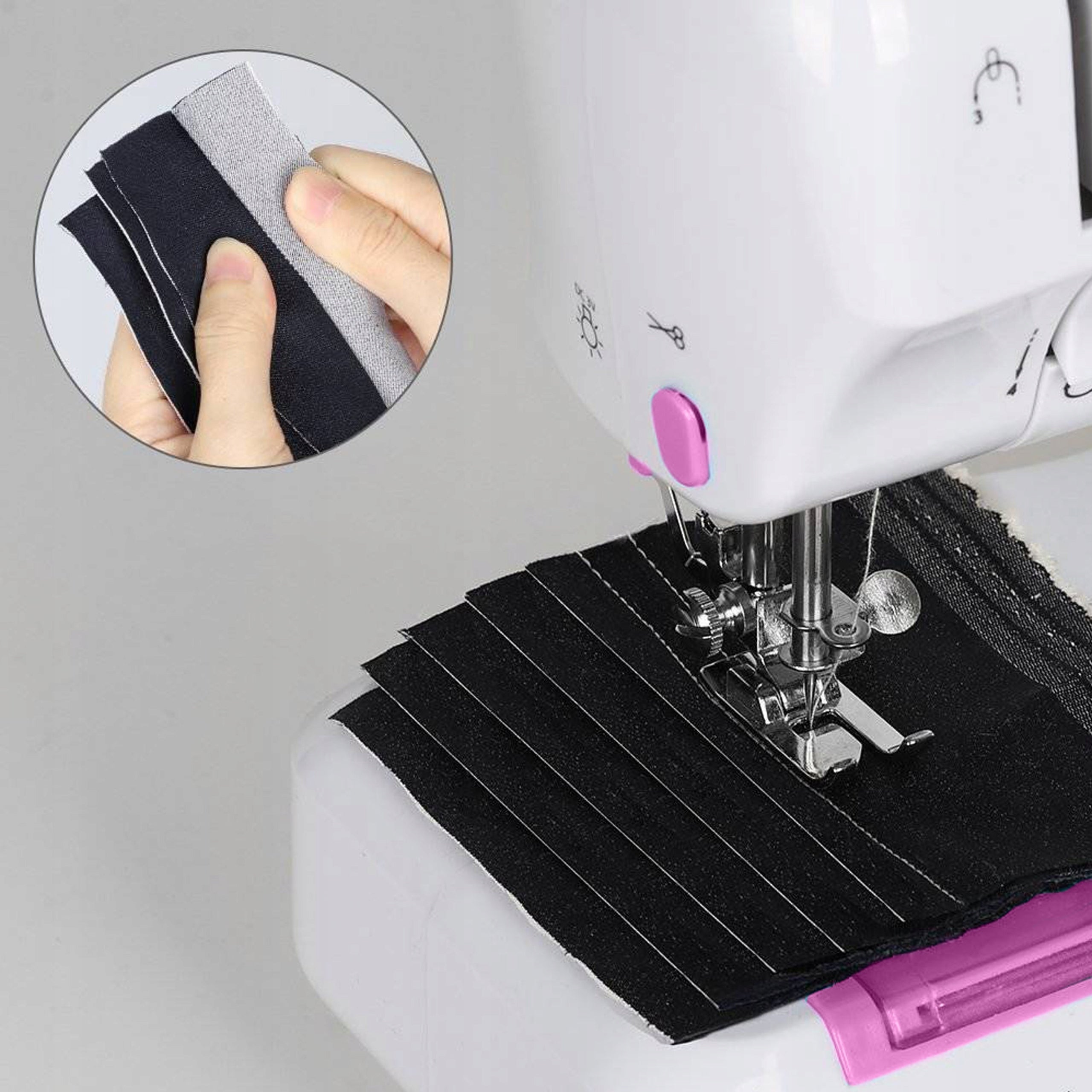 SEWING MACHINE MINI PORTABLE MECHANICAL 12 STITCHES ACCESSORIES + FREEBIES Hook swing