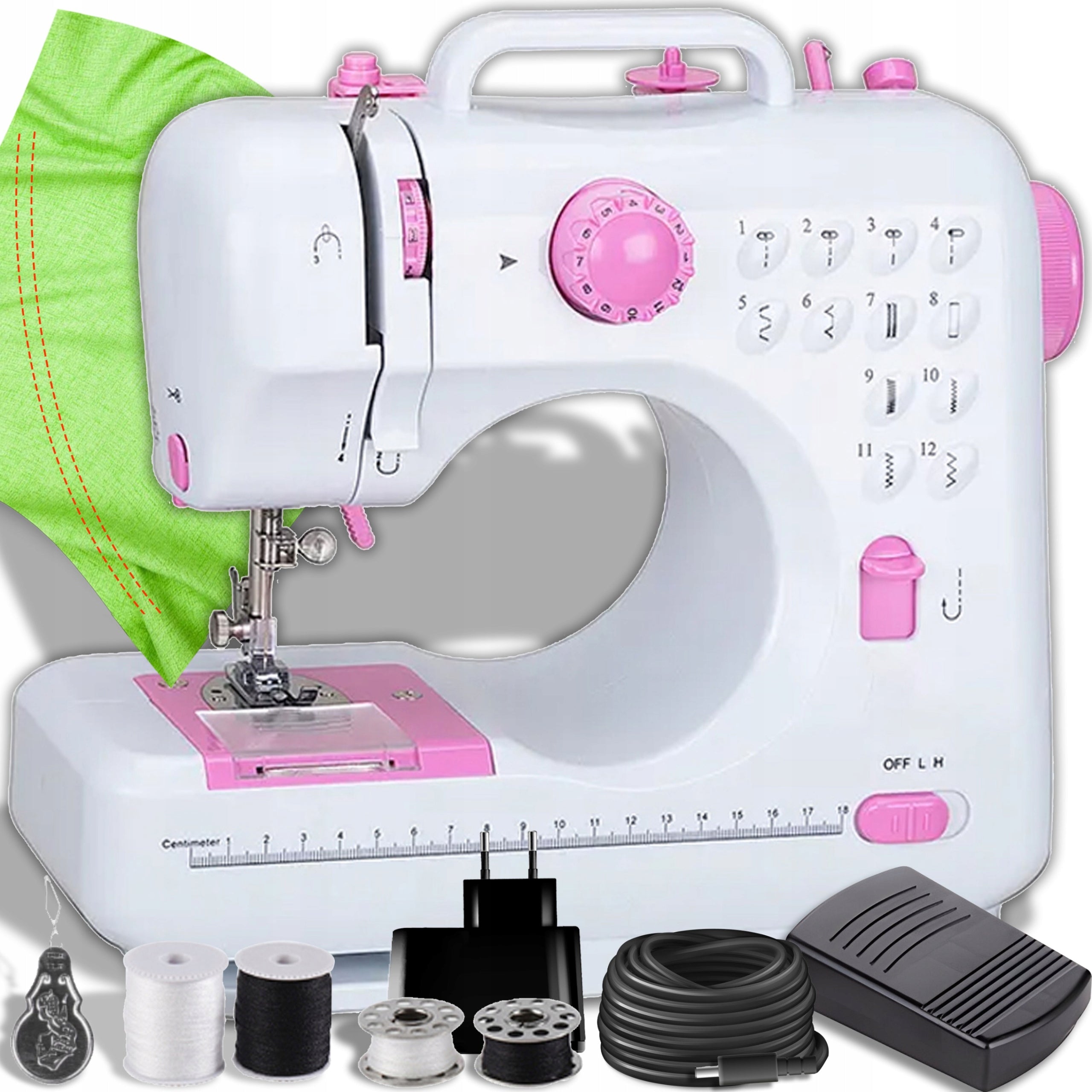 SEWING MACHINE MINI PORTABLE MECHANICAL 12 STITCHES ACCESSORIES + FREEBIES Packaging status original