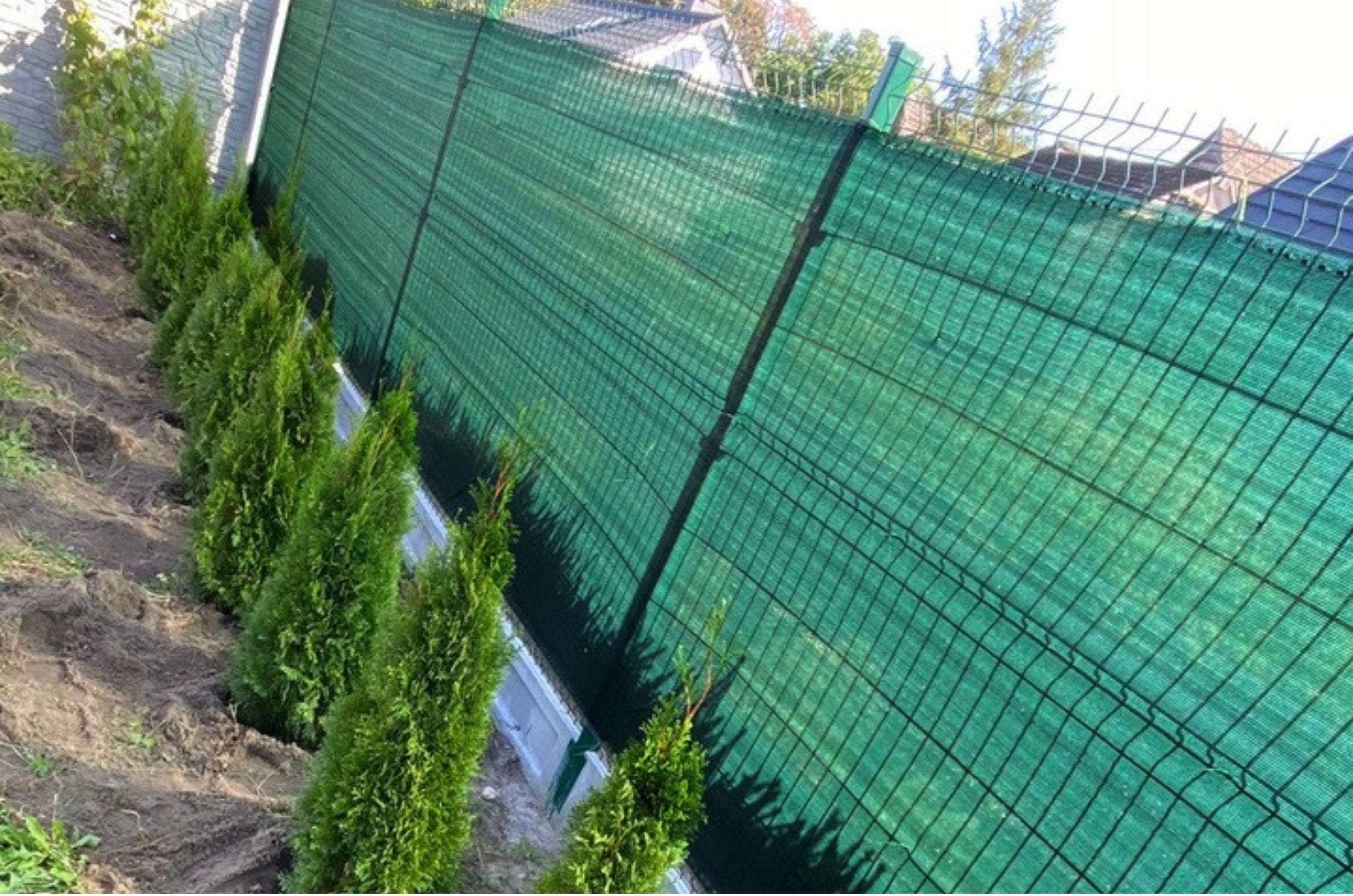 SHADING MESH 1,5x50m Masking Cover 80g for Fence 75% +UV Color green
