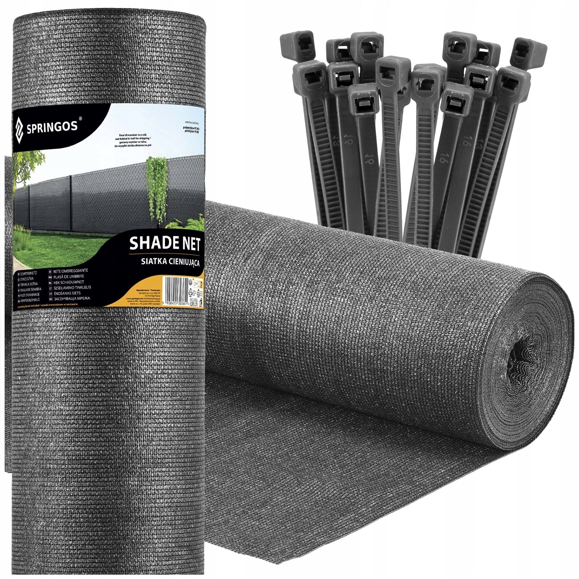 SHADING MESH MASKING COVER 1,5x10m FENCE COVER 90% + UV