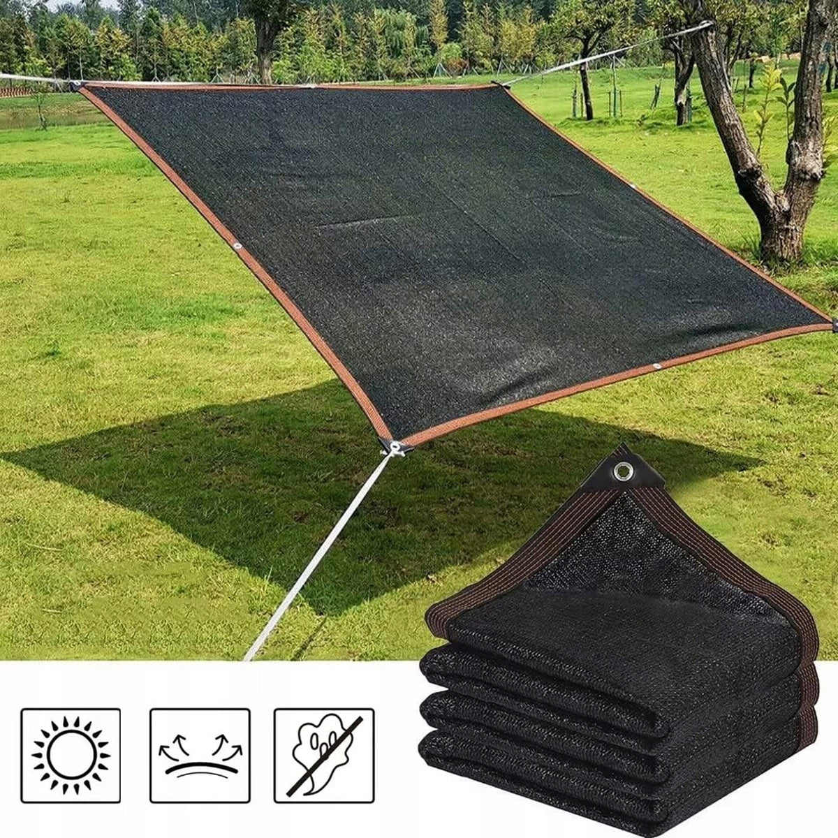 SHADING NET FOR GARDEN, SHADING NET WITH EYELETS OUTSIDE 2X3M Packaging status original