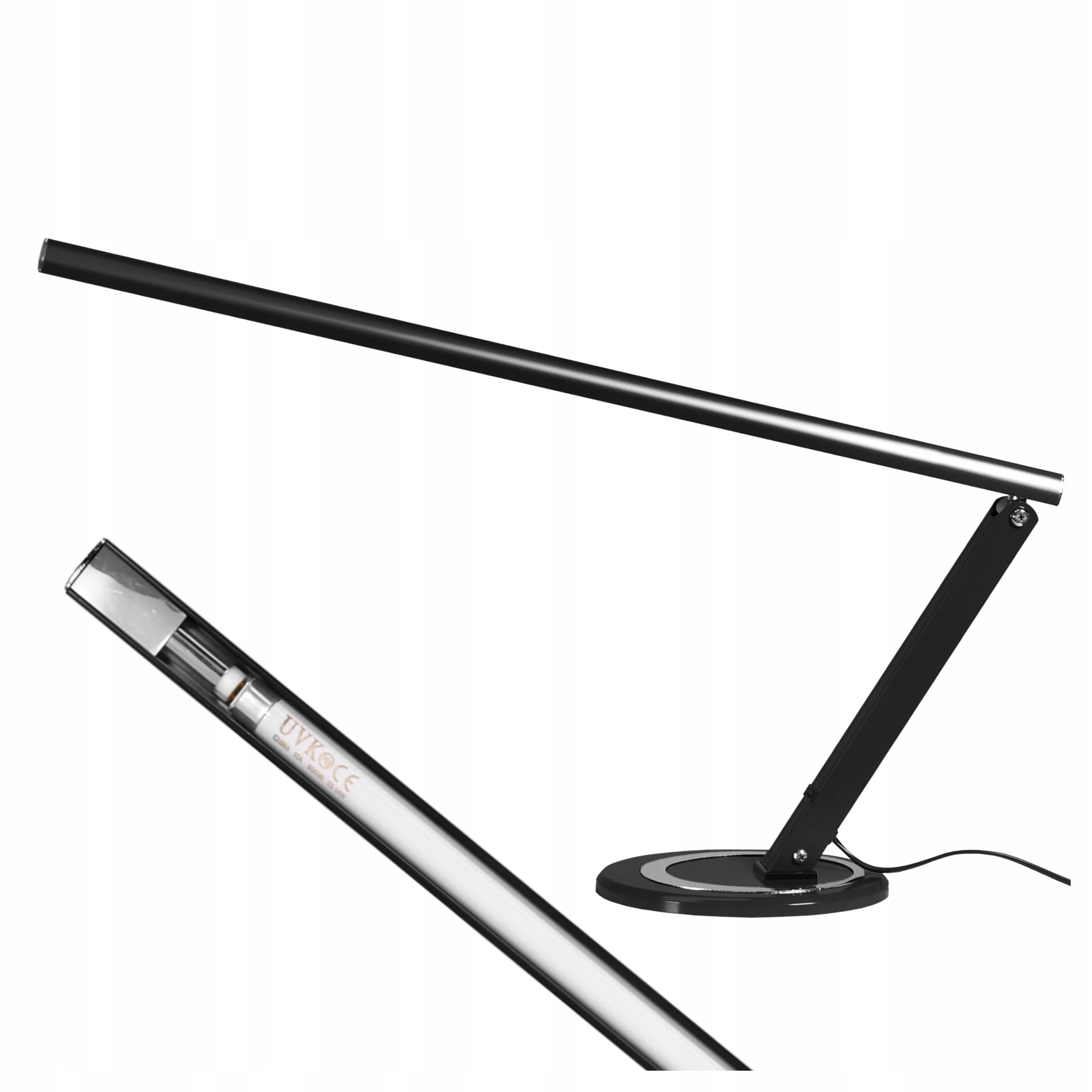 SHADOWLESS COSMETIC DESK LAMP MANICURE BLACK ALUMINUM 14W