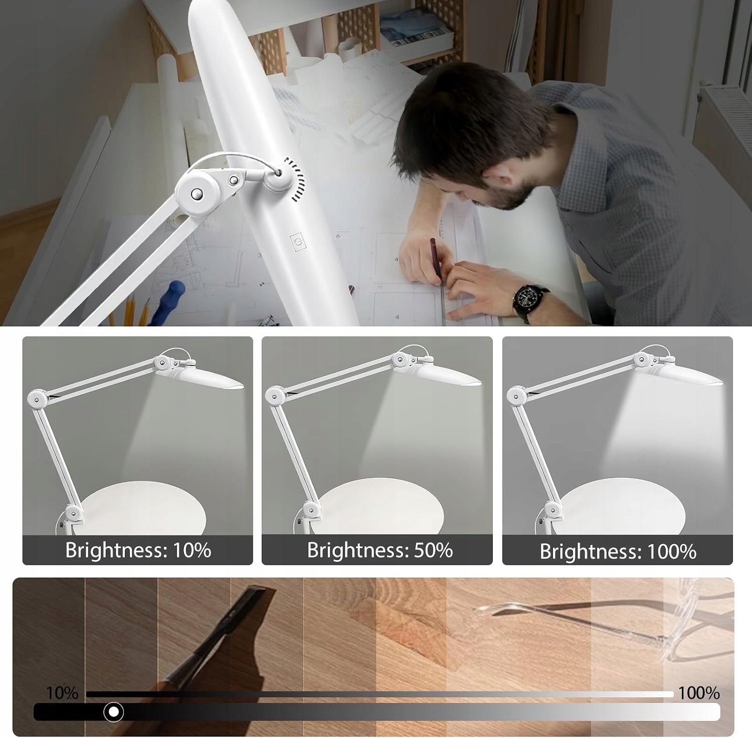 SHADOWLESS DESK LAMP FOR EYELASHES MANICURE LED 24W 49cm Brand no brand