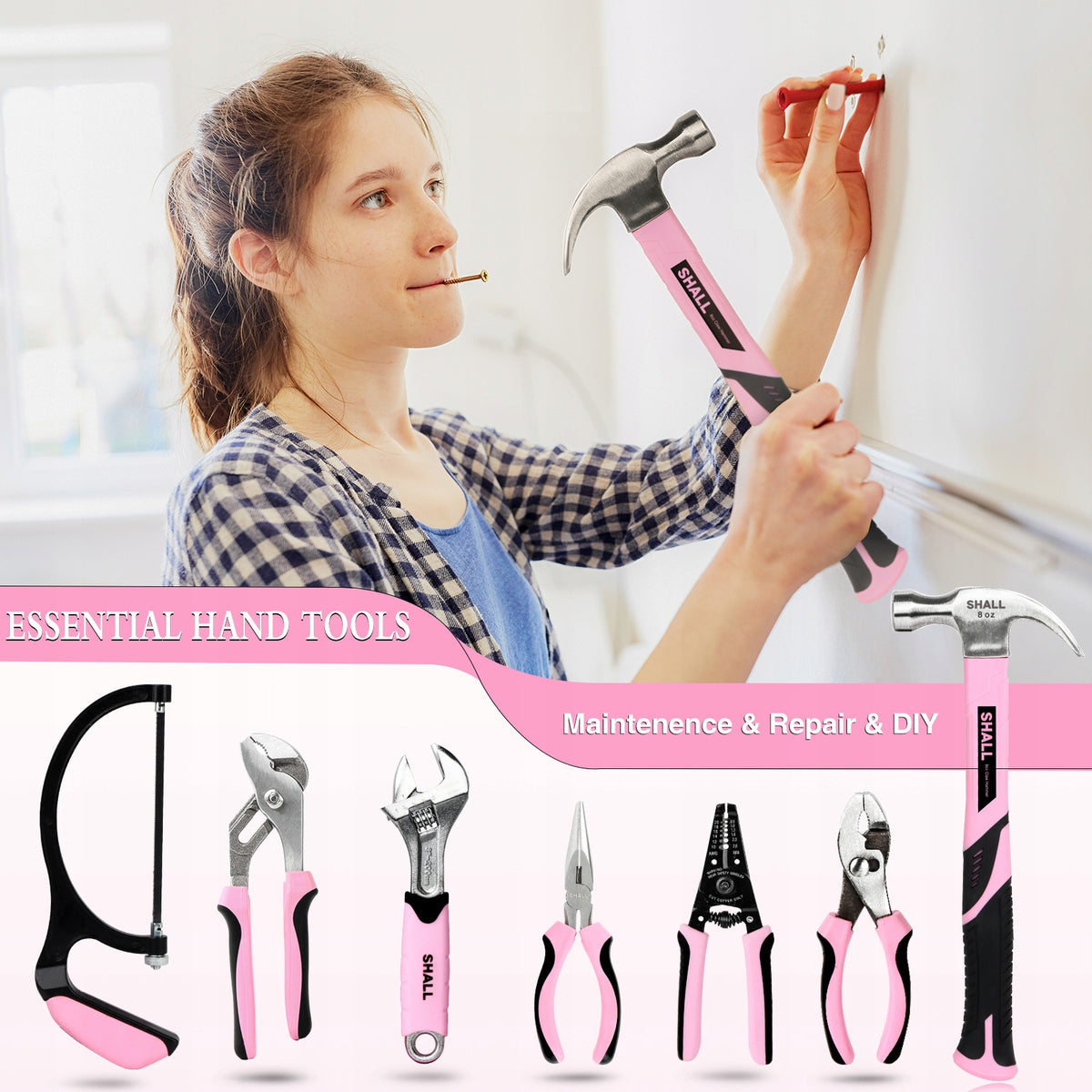 SHALL Pink Tool Set, 246-Piece Home Tool Kit for Women Manufacturer code SH100001