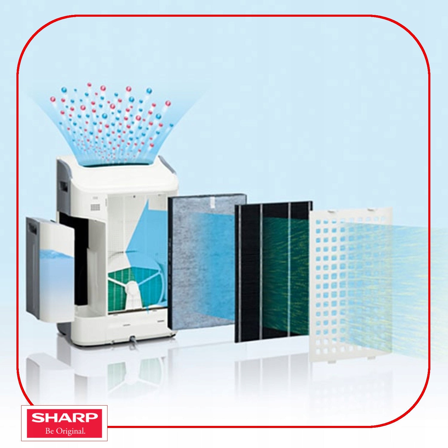SHARP AIR PURIFIER HUMIDIFIER KCA50EUW HEPA POWERFUL SILENT IONIZATION EAN (GTIN) 4974019764689