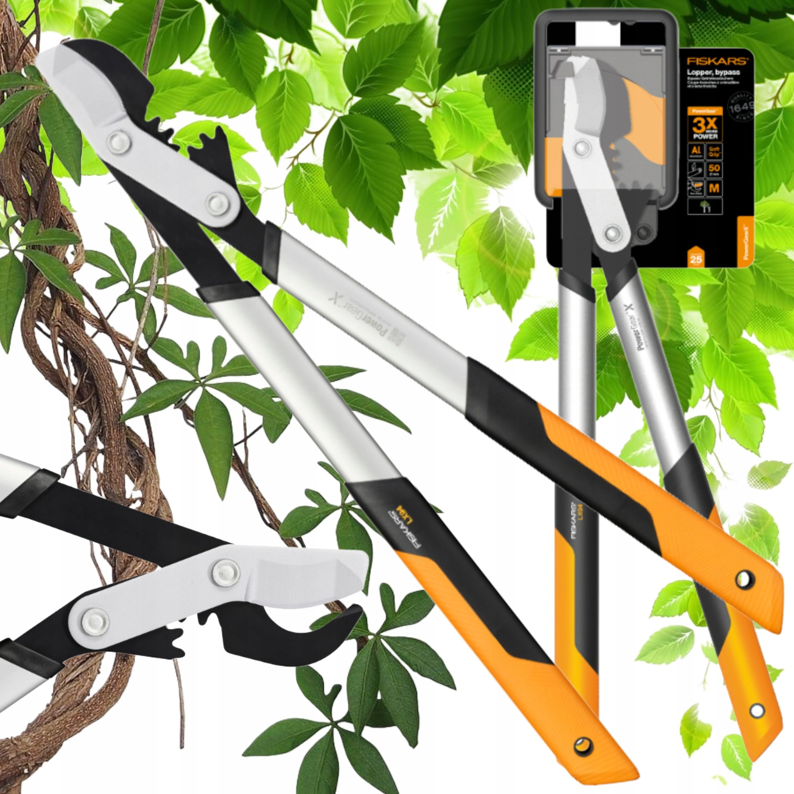 SHARP SCISSOR SHEAR FISKARS TWO-HANDED SHEARS FOR GARDEN BRANCHES 1020187 Manufacturer code 1020187