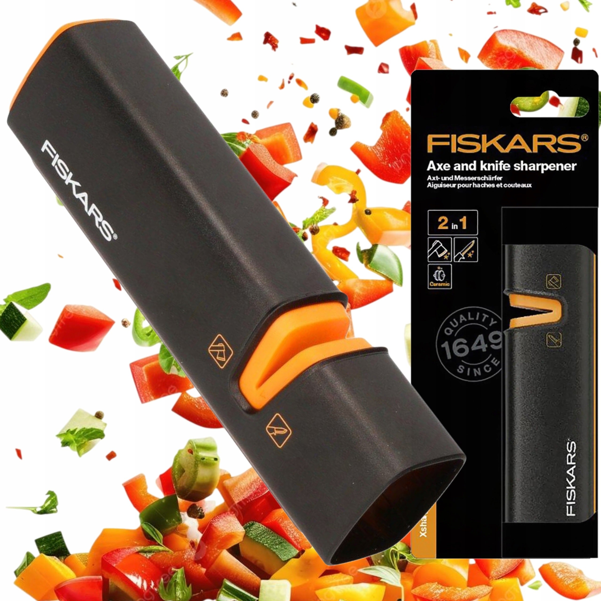 SHARPENER FOR AXES AND KNIVES FISKARS XSHARP 1000601 CERAMIC 2IN1 MANUAL