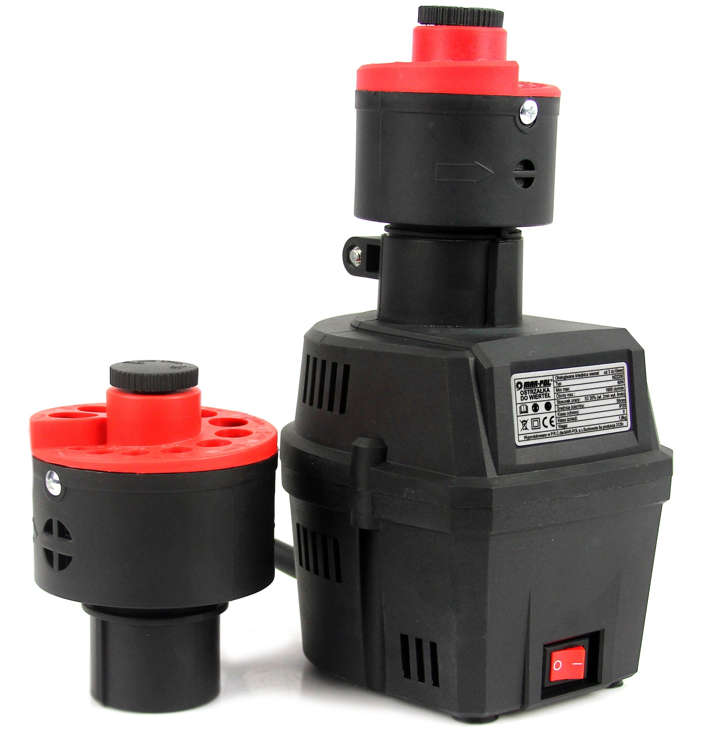 SHARPENER FOR SHARPENING DRILL BITS 3-16mm 90W ADAPTER + 2xSTONE M-P Packaging status original