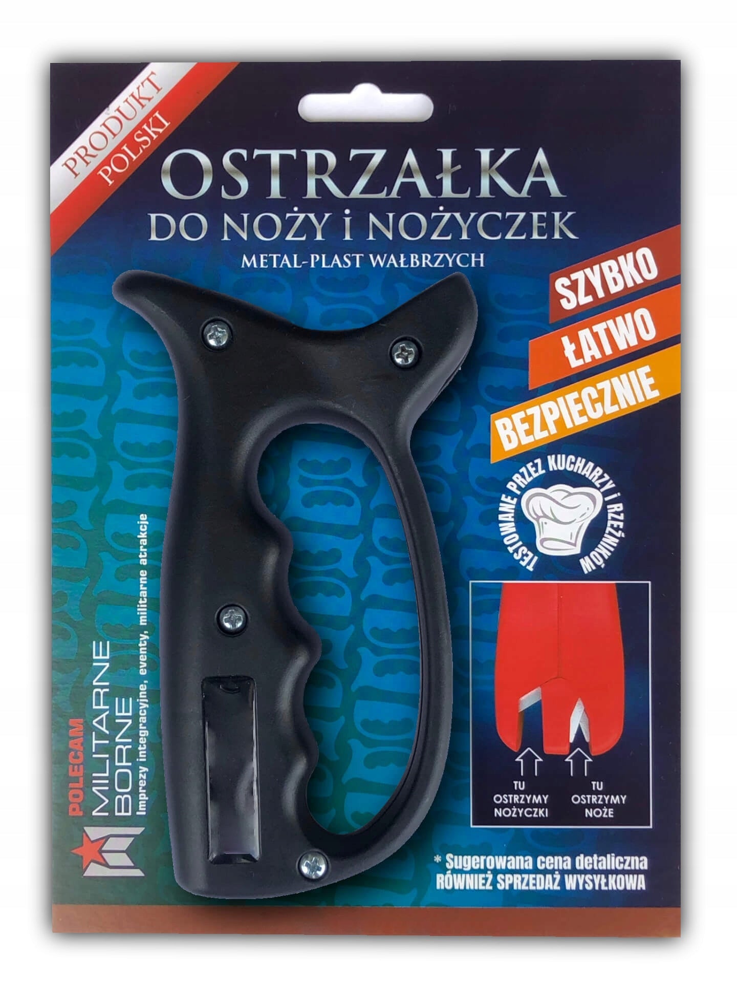 SHARPENER TOOL FOR SHARPENING KITCHEN KNIVES AND SCISSORS AT HOME KITCHEN Brand Metal-Plast Wałbrzych