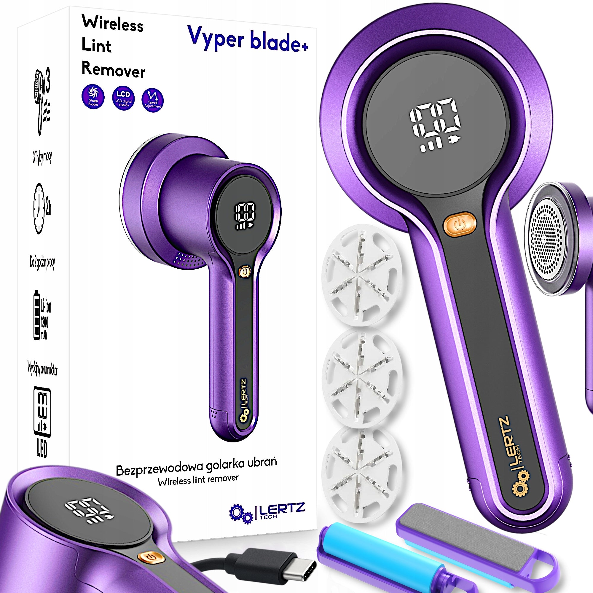 SHAVER CLOTHES Shaving MACHINE ELECTRIC RECHARGEABLE USB -C HIGH POWER