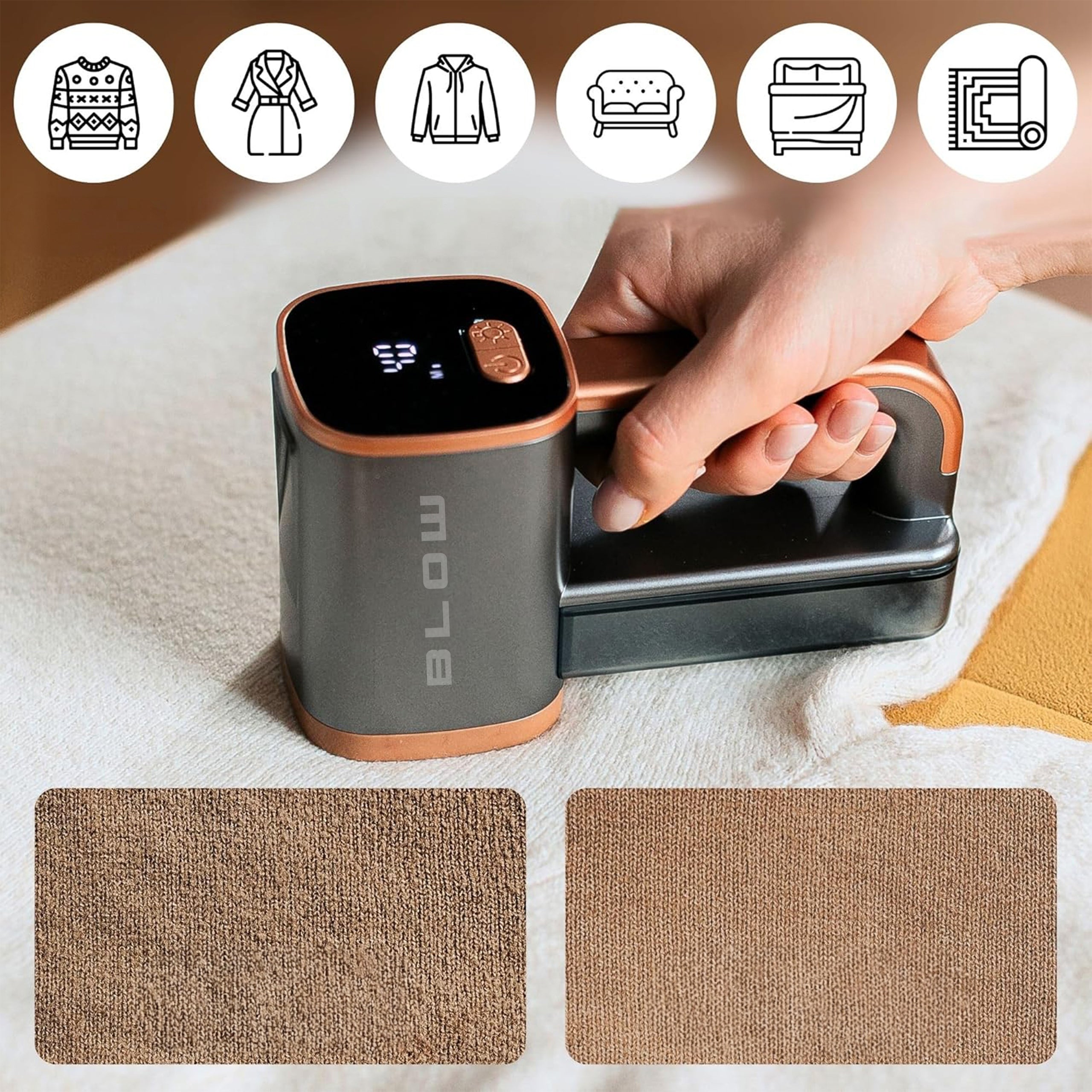 SHAVER FOR UPHOLSTERY CLOTHES SOFA SWEATERS STRONG AND MODERN BACKLIGHT Manufacturer code 44-404#