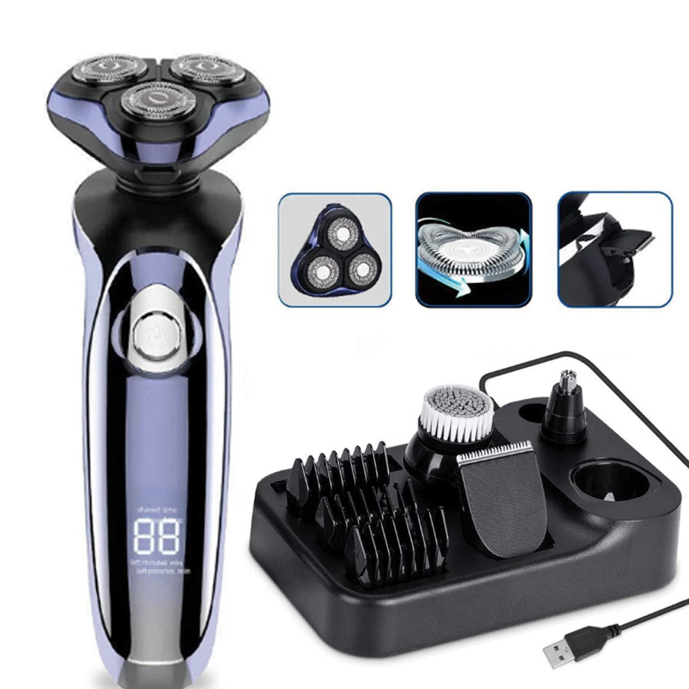 SHAVER MEN'S BEARD SHAVING MACHINE HEAD ELECTRIC TRIMMER 5 IN 1 Type hybrid