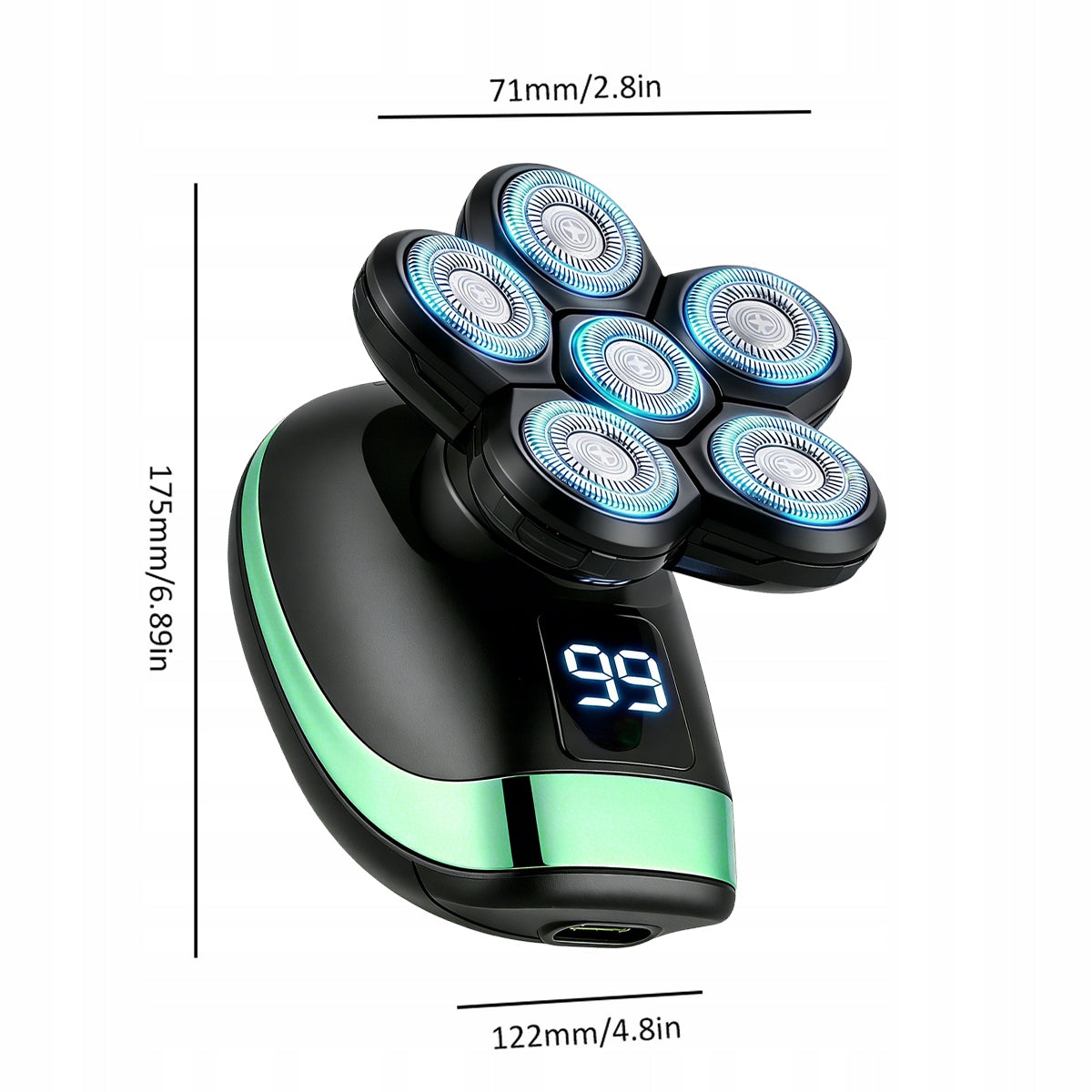 SHAVER MEN'S ELECTRIC BEARD HEAD SHAVER TRIMMER 5IN1 4D Brand no brand