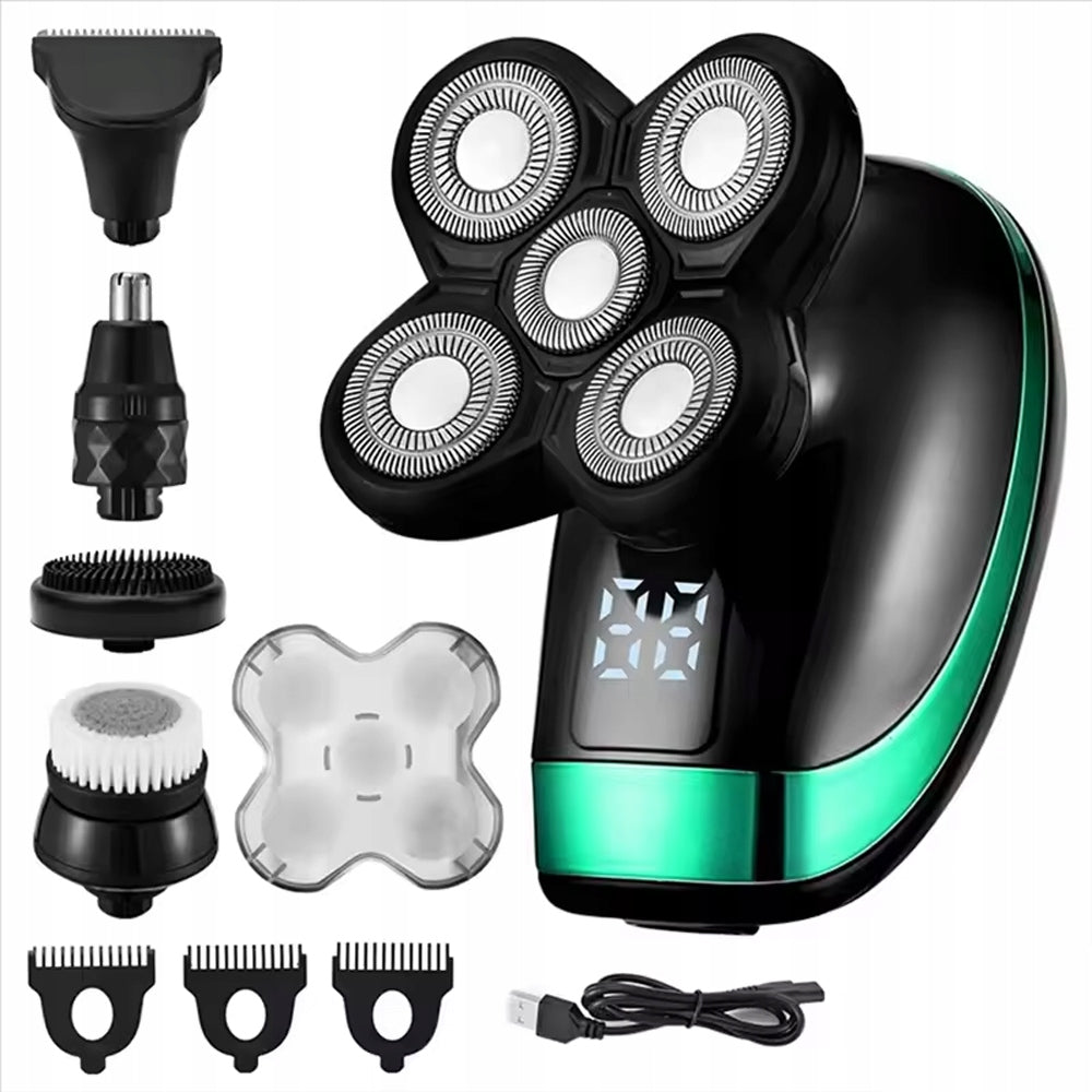 SHAVER MEN'S ELECTRIC BEARD HEAD SHAVER TRIMMER 5IN1 4D