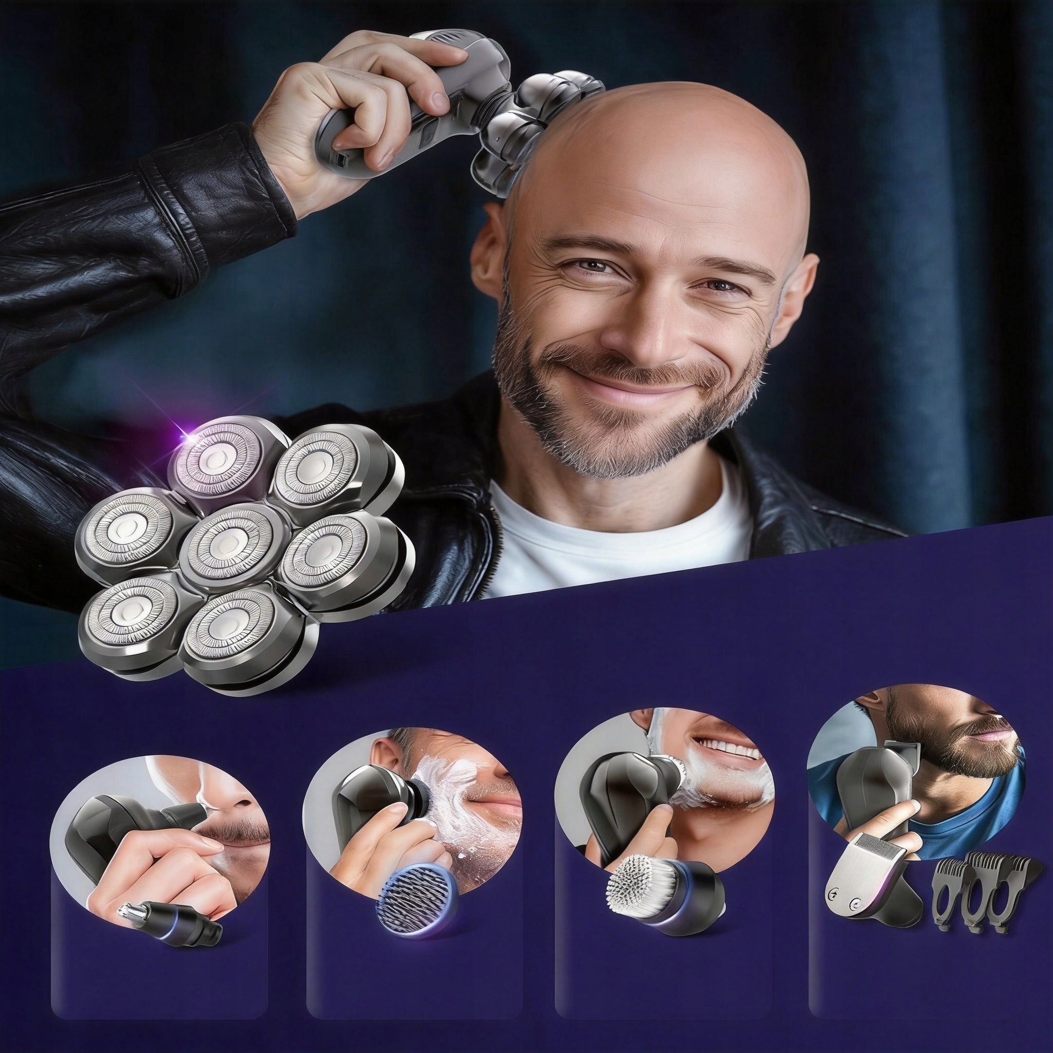 SHAVER MEN'S ELECTRIC BEARD HEAD SHAVING TRIMMER 7IN1 Brand no brand