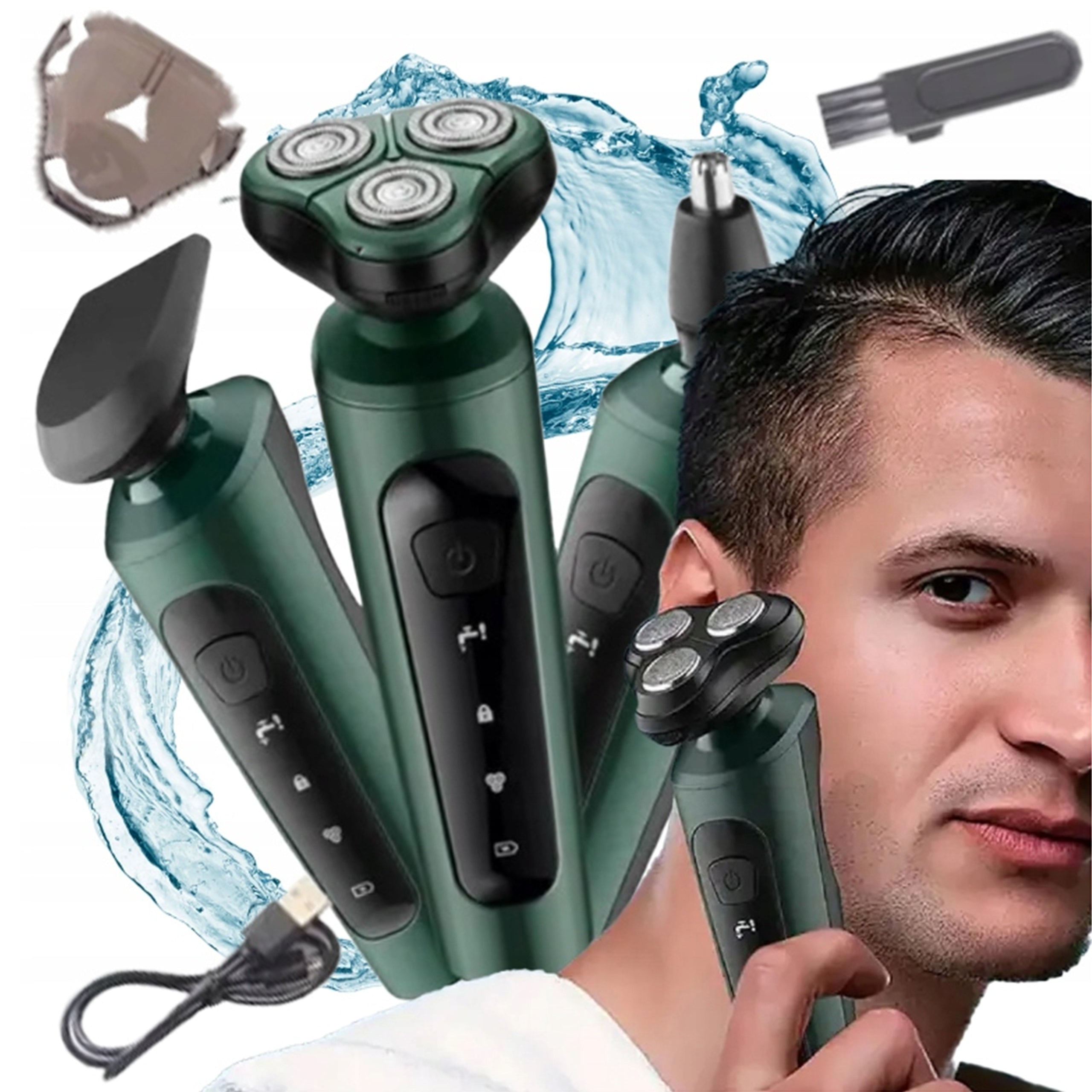 SHAVER MEN'S TRIMMER 4W BEARD HAIR WIRELESS SHAVING
