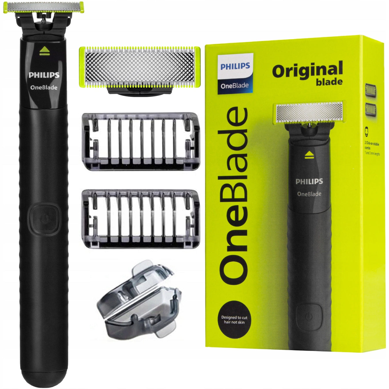 SHAVER PHILIPS ONEBLADE QP1424/10 BLADE + 2 TRIMMER ATTACHMENTS RAZOR