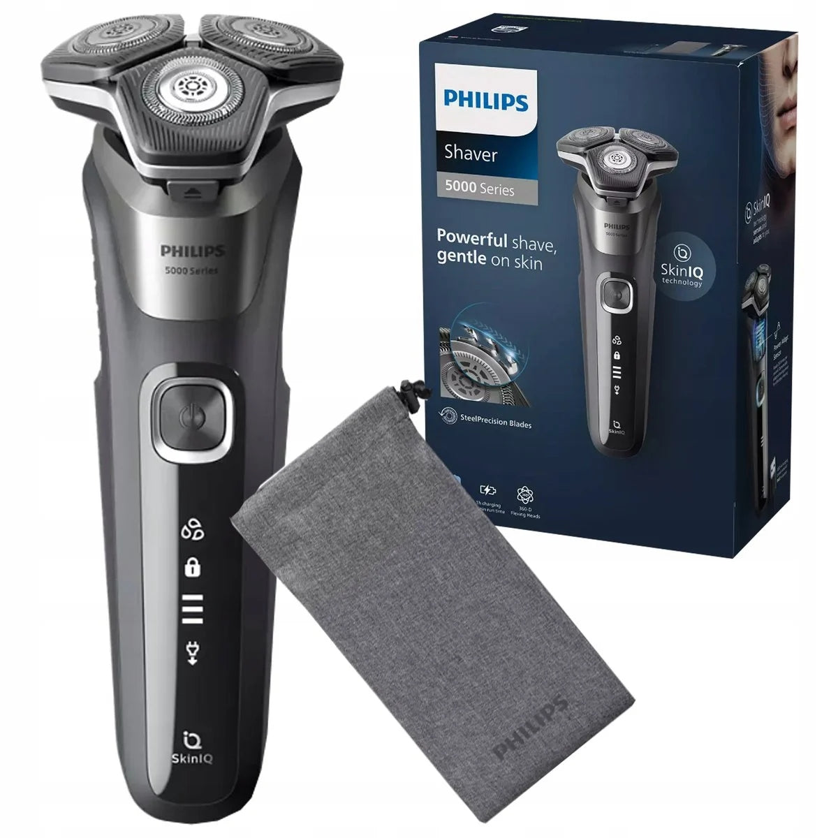 SHAVER PHILIPS SERIES 5000 FOR WET AND DRY SHAVING + TRIMMER CASE STRONG
