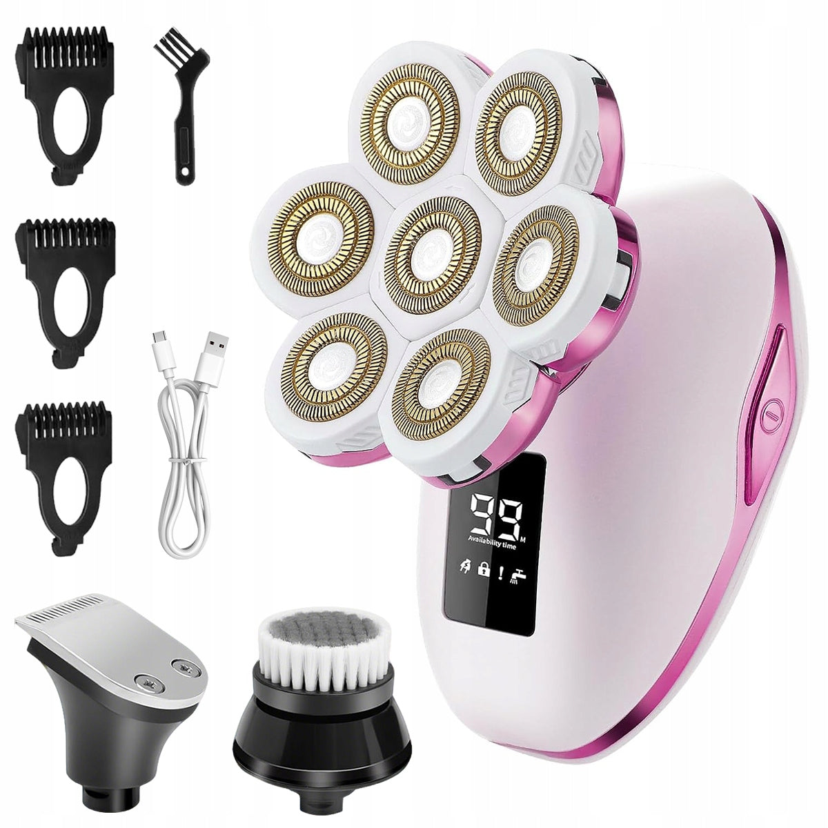 SHAVER WOMEN'S ELECTRIC RAZOR BEARD HEAD TRIMMER 3IN1
