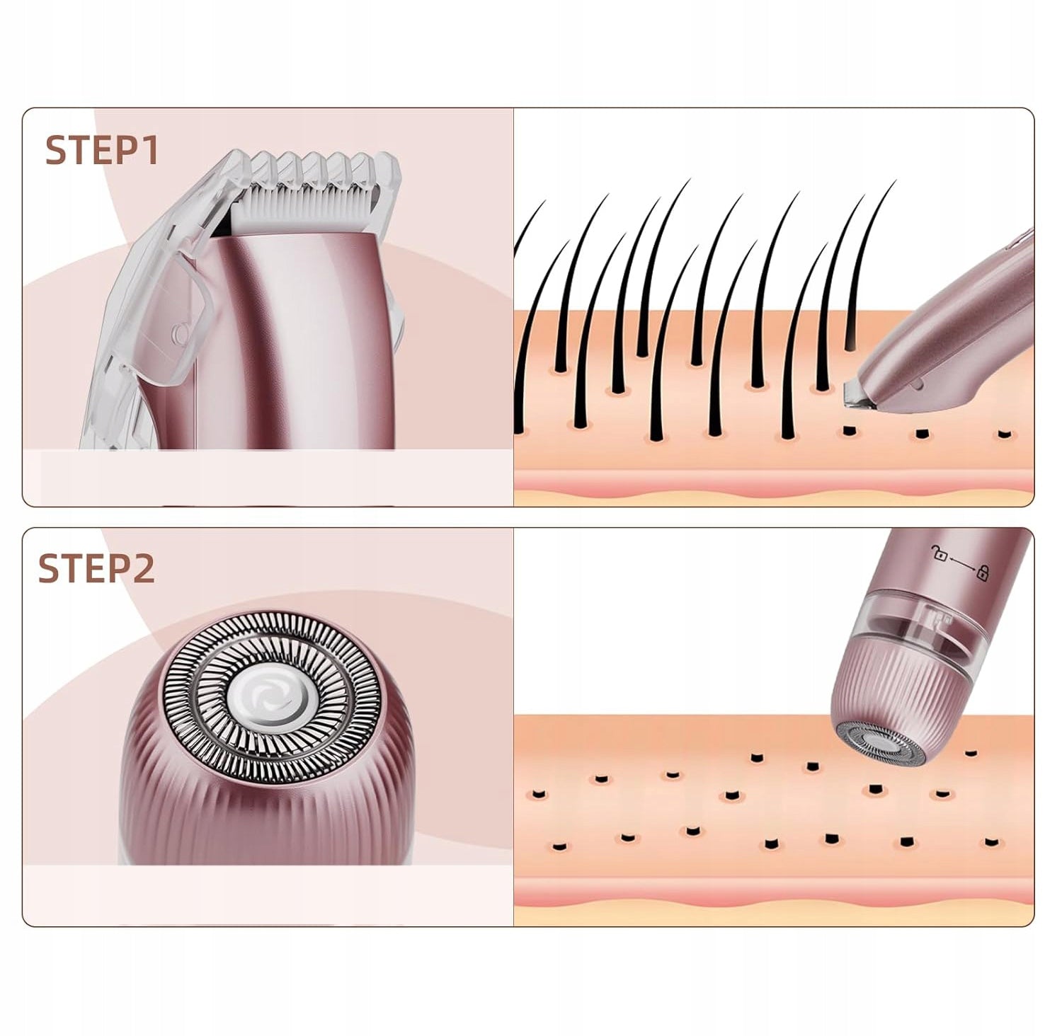 SHAVER WOMEN'S ELECTRIC RAZOR FOR UNDERARM BODY EPILATOR Packaging status original
