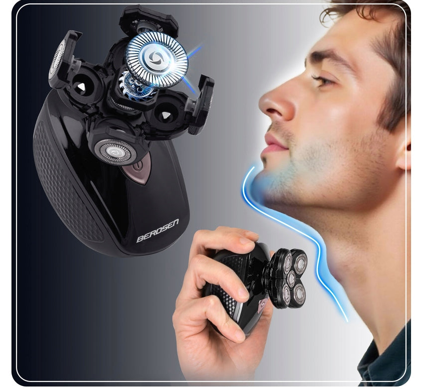 SHAVING SHAVER LCD TRIMMER DRY WET 5IN1 NEW2026 polish brand NEW 2026 Packaging status original