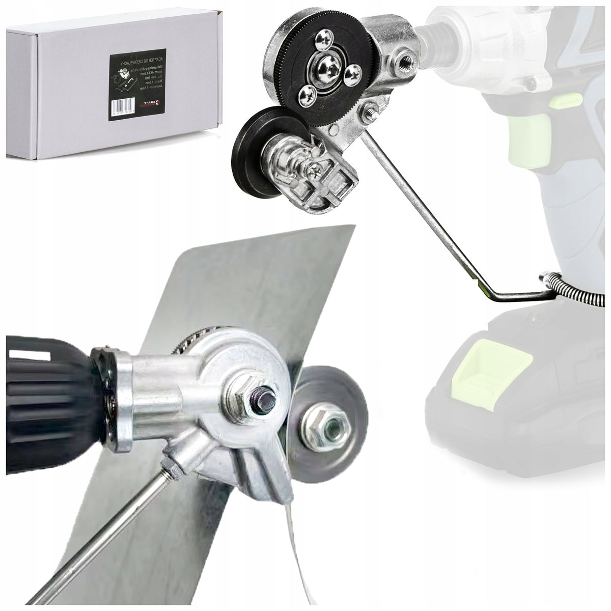 SHEAR ATTACHMENT FOR SHEET METAL CUTTING SCREWDRIVER ADAPTER DRILL TIP