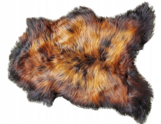 SHEEPSKIN FIERY BLACK XXL UNIQUE BLACK WITH FLAMES