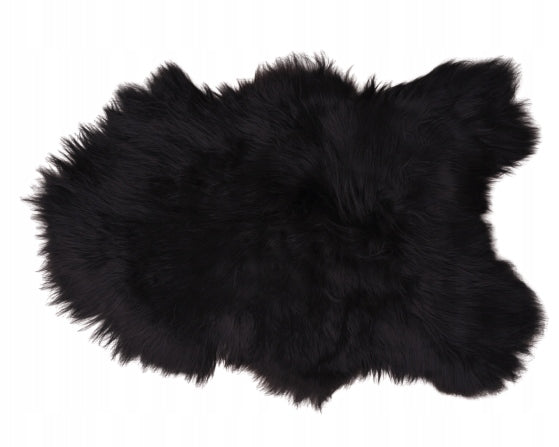 SHEEPSKIN RUG BLACK Polish NATURAL PRODUCT