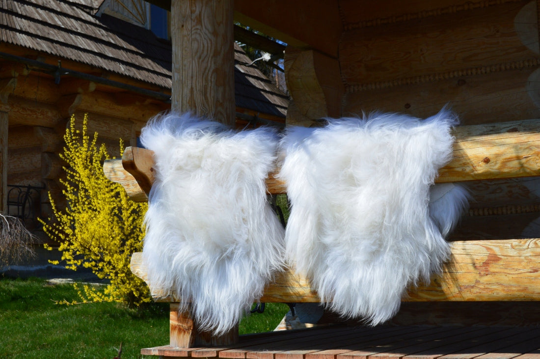 SHEEPSKIN-SKIN SHEEPSKIN GIANT LONG WOOL CARPET Color white