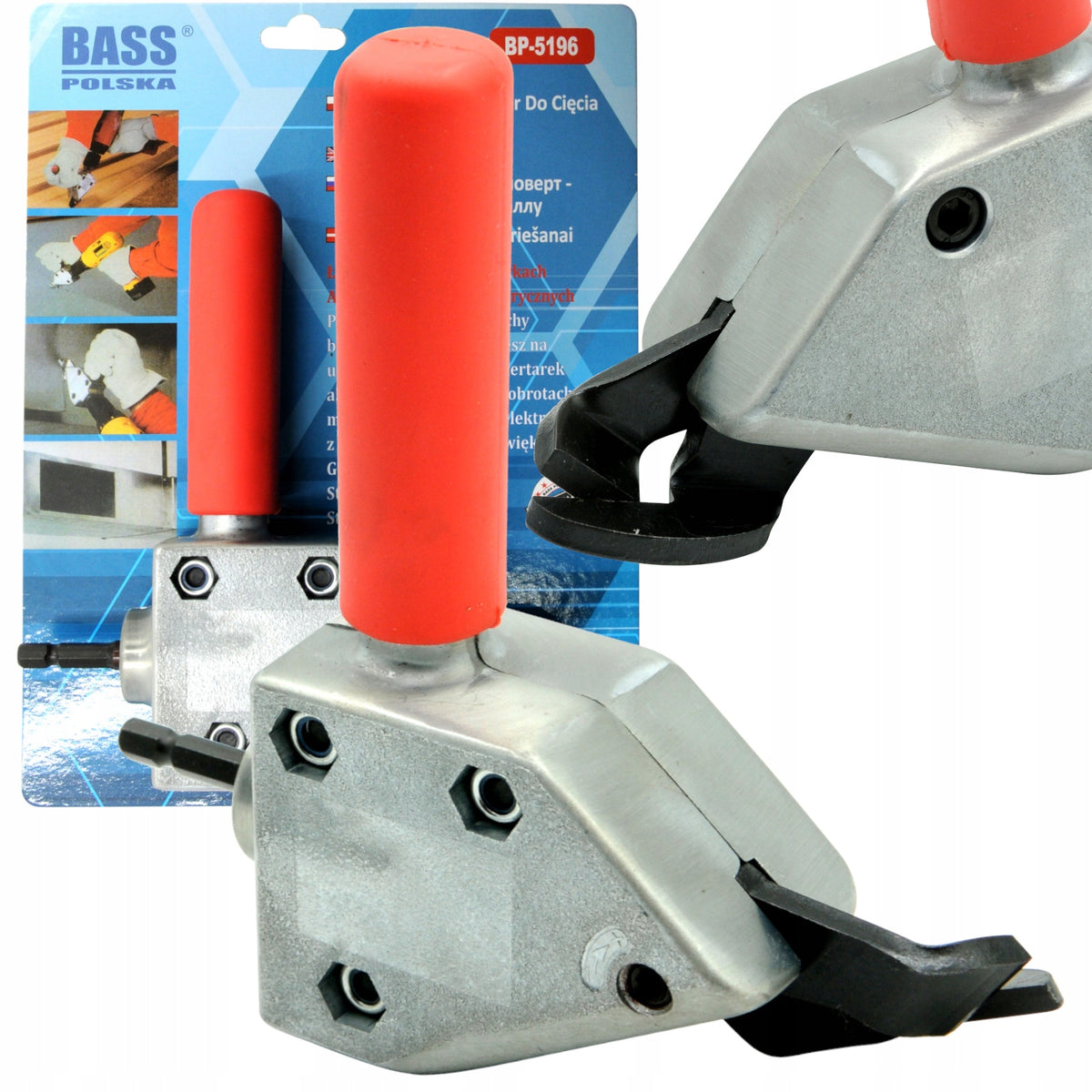 SHEET METAL CUTTING SHEARS ATTACHMENT FOR DRILL