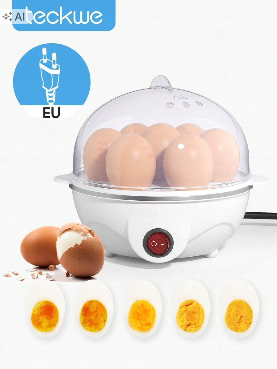 SHEIN ELECTRIC EGG COOKER WITH TRANSPARENT COVER AND 1Ł LAMP Dominant color white