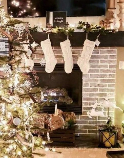 SHEIN WHITE CHRISTMAS SOCK FOR GIFTS S07__46X22X13CM Brand Shein