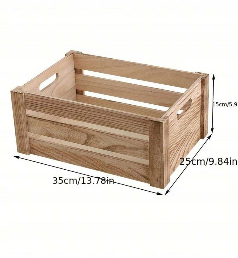 SHEIN WOODEN DECORATIVE BOX 3-PACK S07__ Capacity 3 l