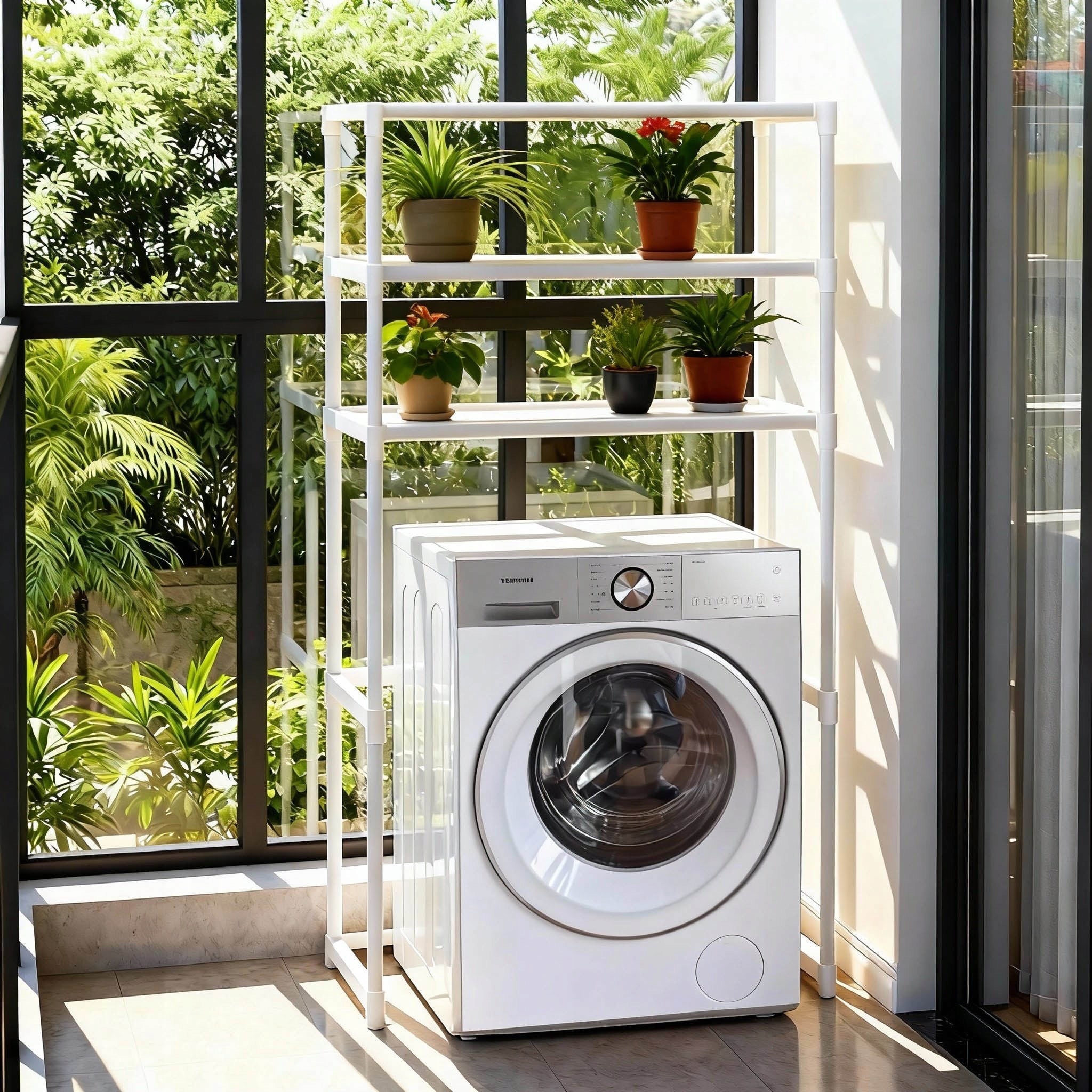 SHELF OVER WASHING MACHINE RACK FOR BATHROOM LAUNDRY ROOM WHITE Brand Perfectlife
