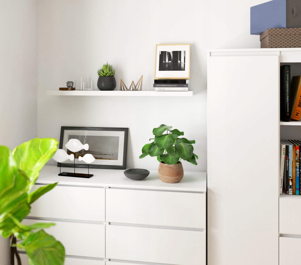SHELF PS-5 100cm WHITE Furniture depth 20 cm
