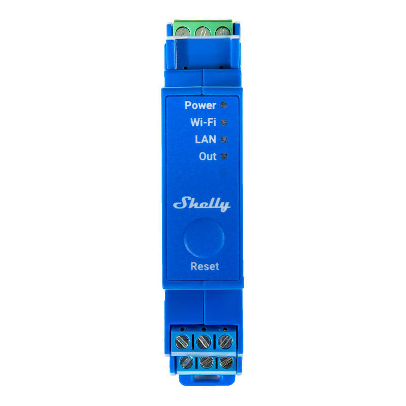 SHELLY SINGLE CHANNEL POTENTIAL-FREE RELAY SWITCH FOR DIN RAIL