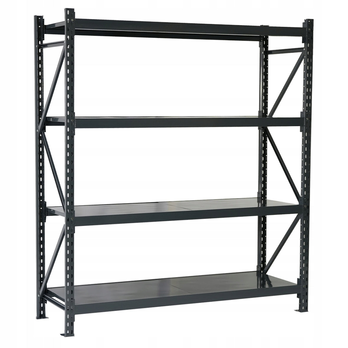 SHELVING UNIT METAL STORAGE 200X180X60 GR ST 4 SHELVES STRONG