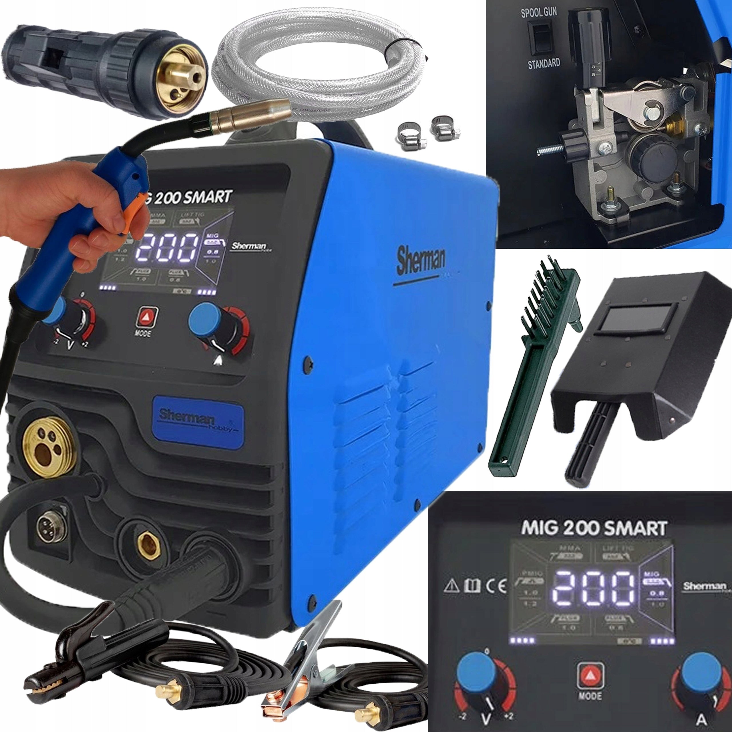 SHERMAN MIG 200 SMART 200A MMA TIG LIFT 3IN1 WELDING MACHINE Packaging status original