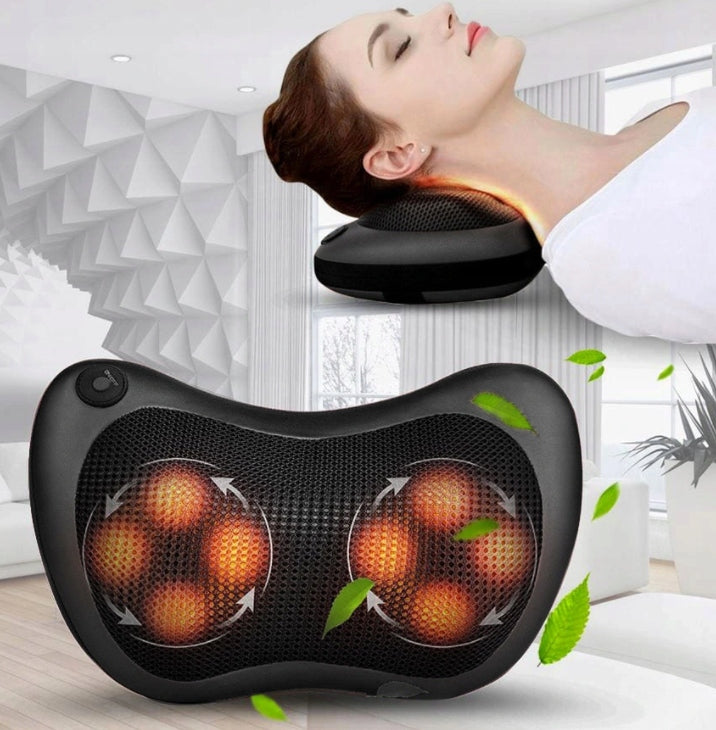 SHIATSU MASSAGE PILLOW Neck/Back/Body BLACK Brand no brand