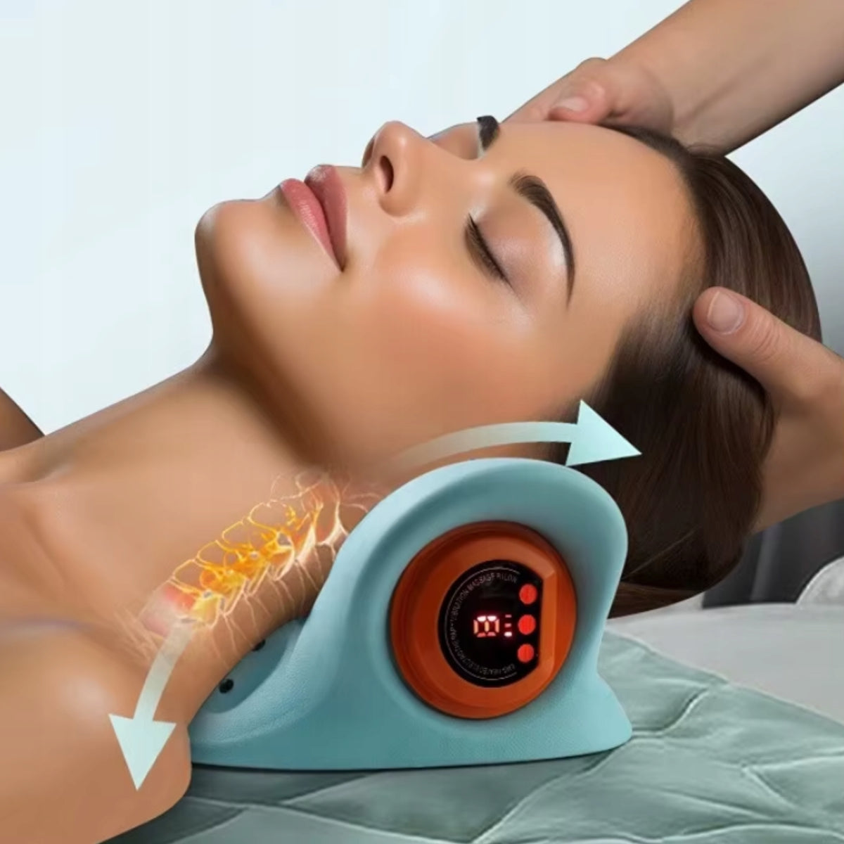 SHIATSU MASSAGE PILLOW WIRELESS FOR NECK PAIN STRETCHING EMS MASSAGE Packaging status original