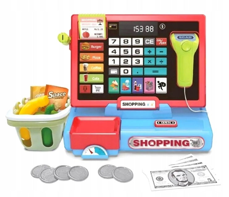 SHOP CASH REGISTER WITH SOUND CALCULATOR AND PRODUCTS FUN IN THE STORE Packaging status original