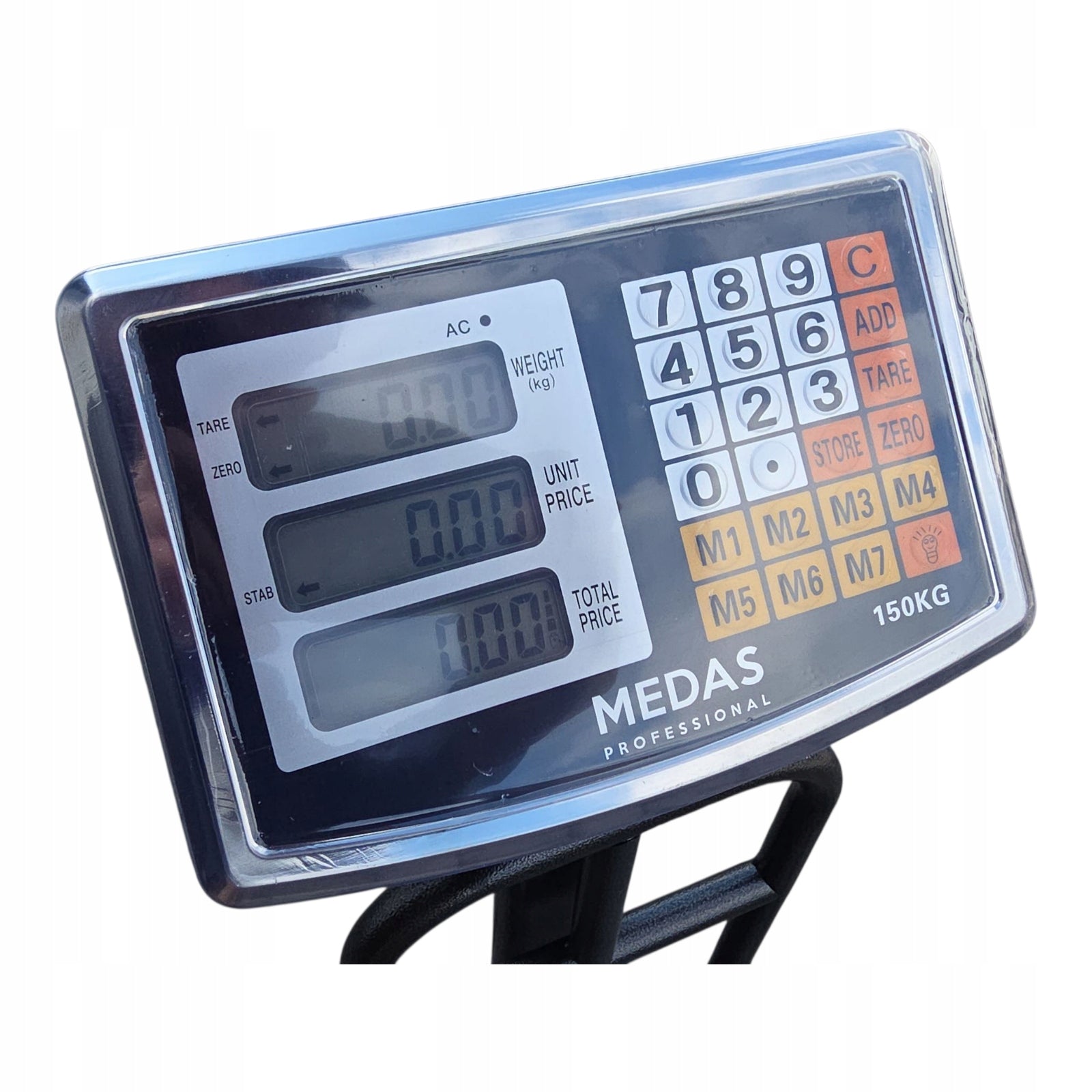 SHOP SCALE ELECTRONIC CALCULATION LCD 150kg BATTERY Product weight with unit packaging 7 kg