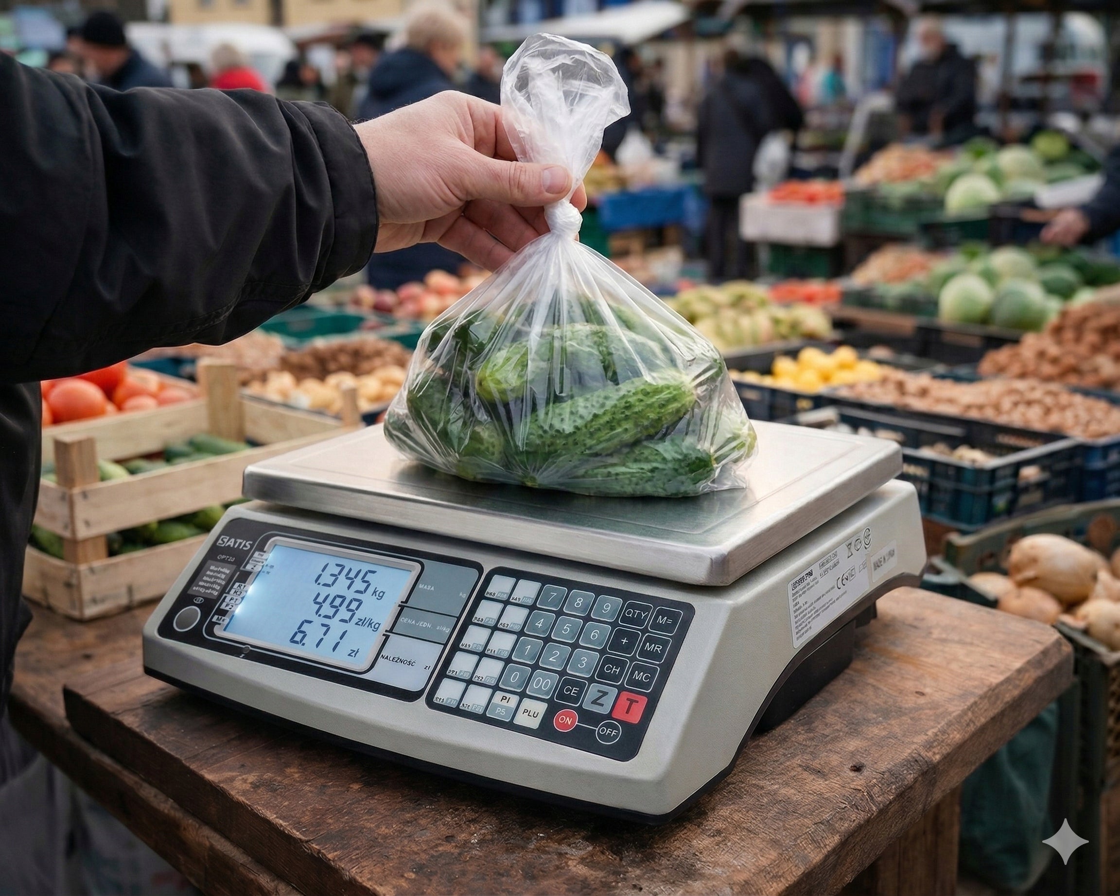 SHOP SCALE WITH LEGALIZATION COUNTING THE PRICE UP TO 30KG RS ELECTRONIC DIGITAL Additional information auto-off option tare function LCD display back light Polish subtitles built-in battery