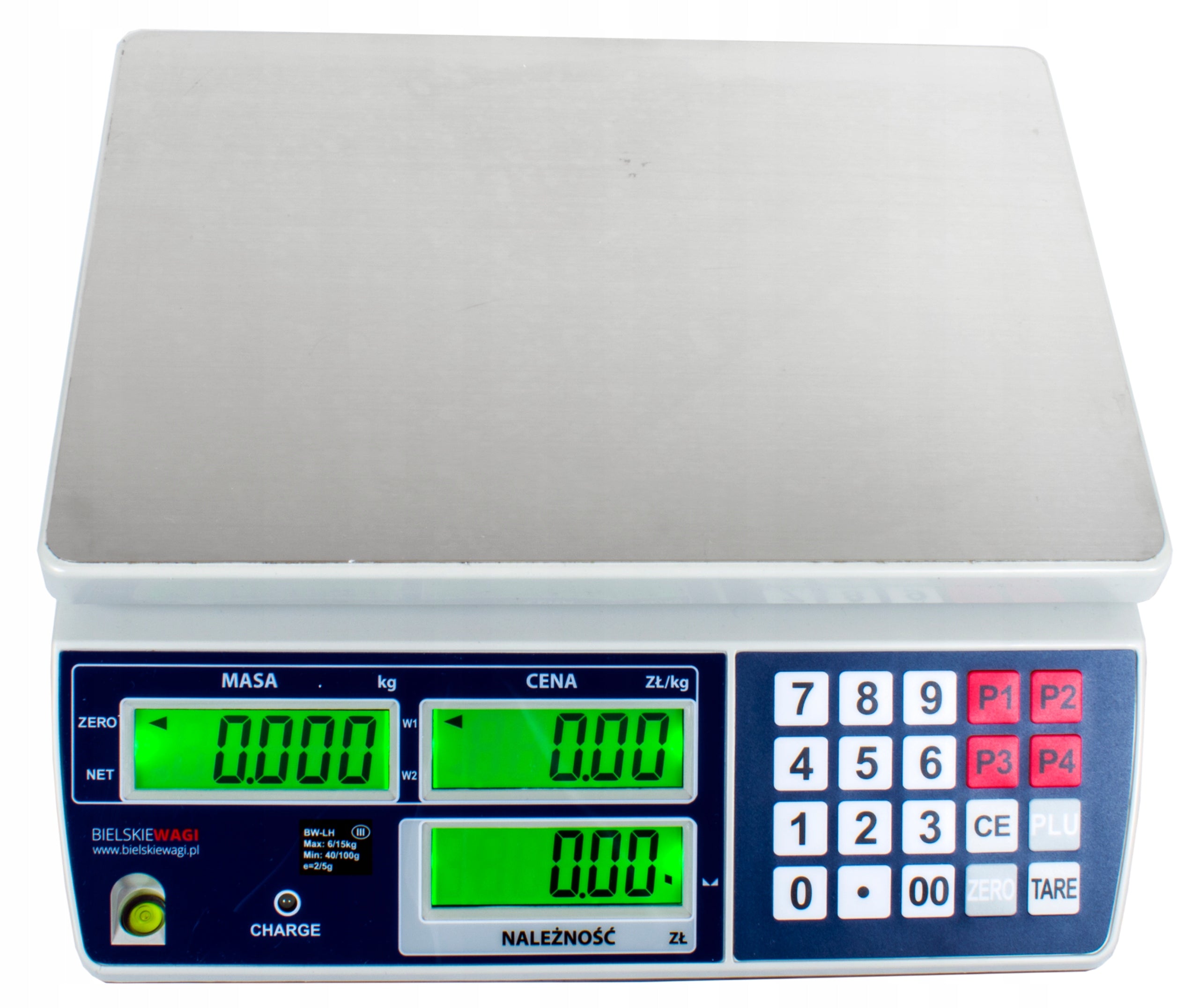 SHOP SCALE WITH LEGALIZATION UP TO 30KG CALCULATION TO THE STORE LARGE PAN Power supply battery and mains